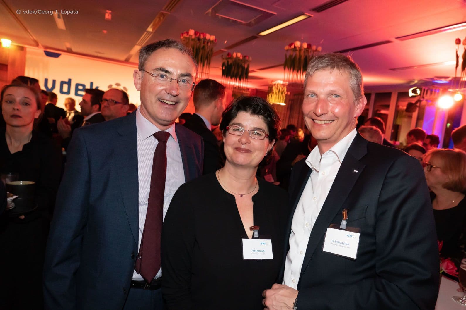 Kassen-Vorstandschefs mit Dame: Christoph Straub (Barmer) (l.), Antje Kapinsky (TK), Wolfgang Matz (KKH)