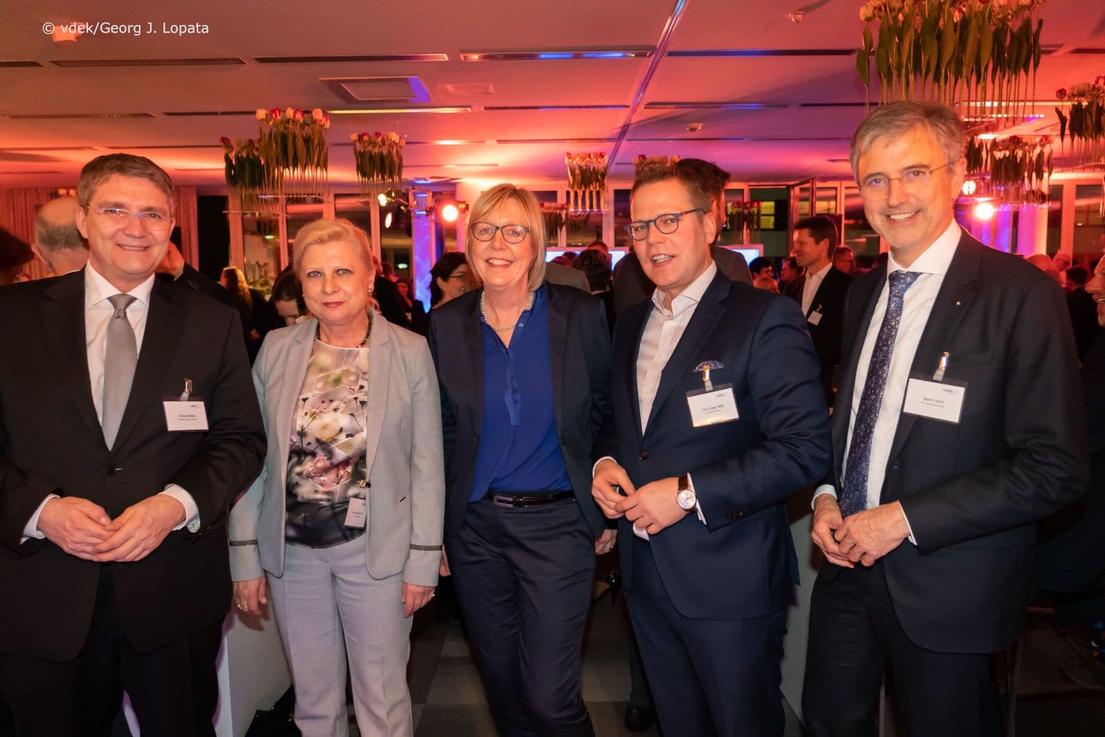 Kassenvertreter und Politik in Eintracht:  Thomas Ballast (TK), Hilde Mattheis MdB (SPD), Ulrike Elsner (vdek), Tino Sorge MdB (CDU/CSU), Martin Litsch (AOK-Bundesverband) (v.l.n.r.)