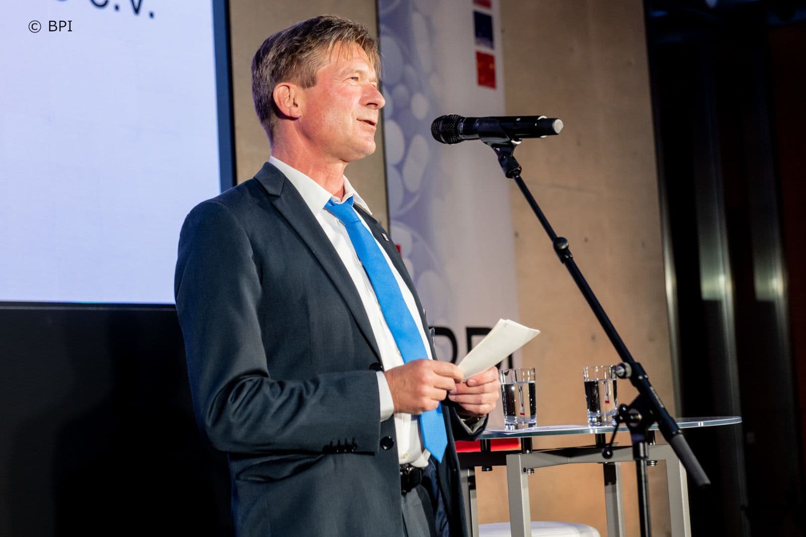 Martin Zentgraf (BPI) bei seiner Eröffnungsrede
