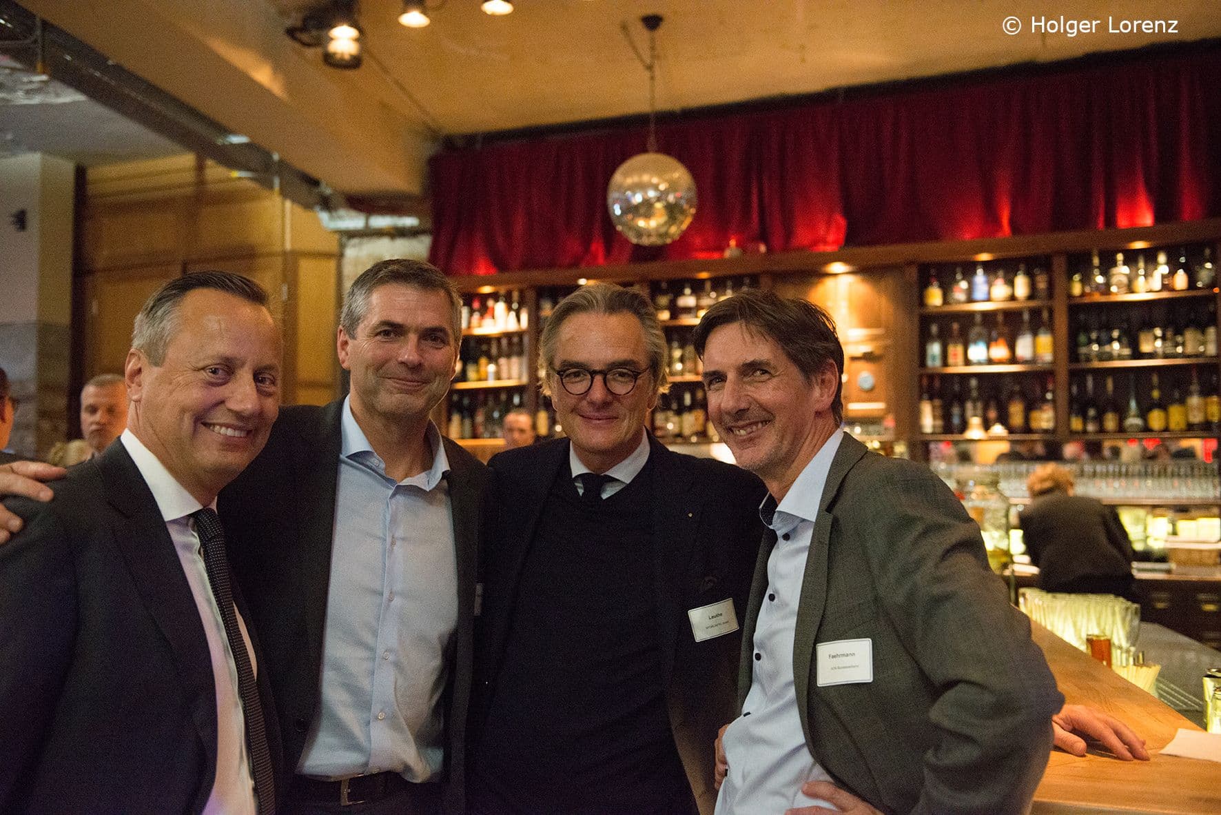 Dirk Treiber, Stefan Geiselbrechtinger, Michael Leuthe (alle eurocom) sowie Bernd Faehrmann (AOK-Bundesverband) (v.l.n.r.)