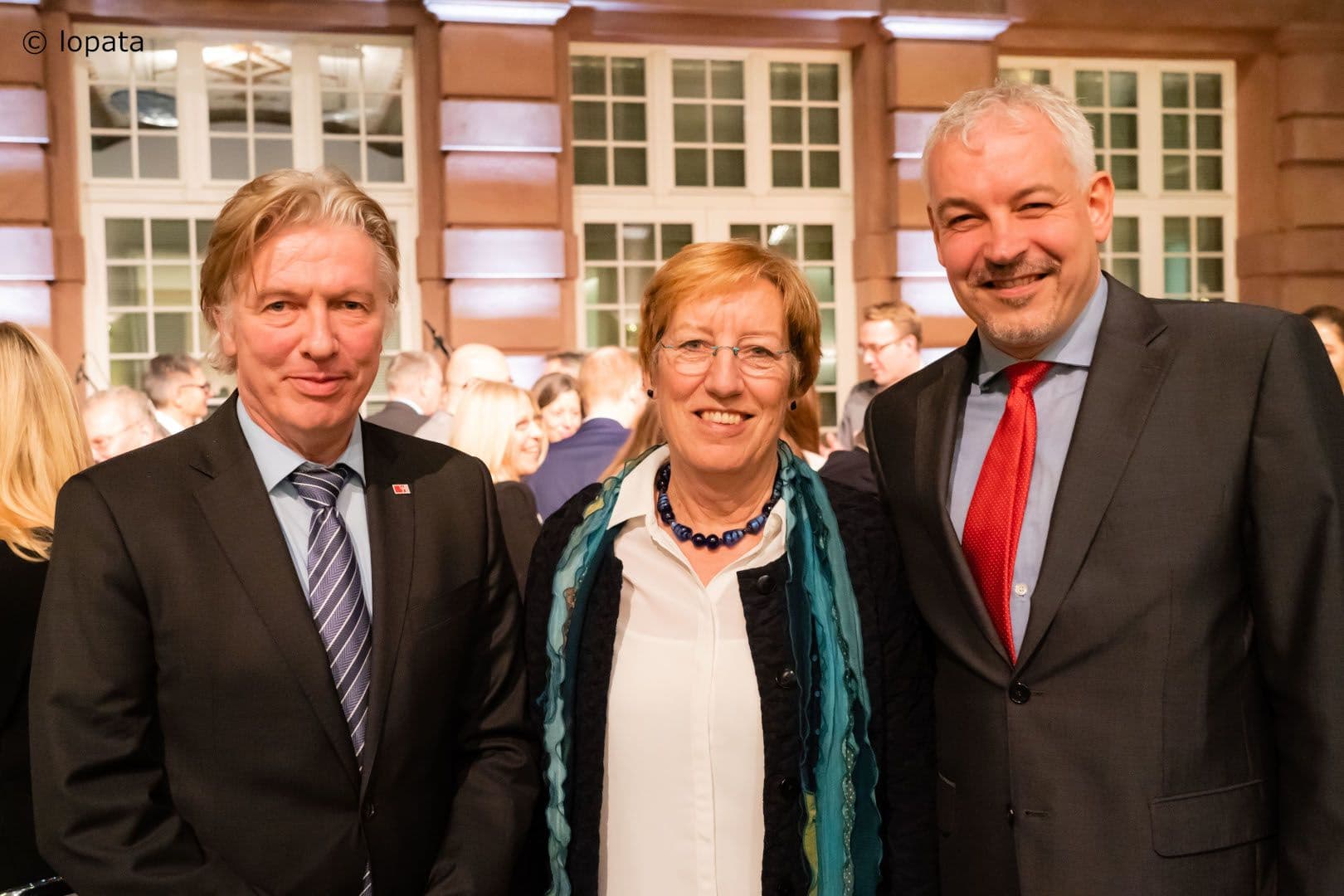 Psychotherapeuten unter sich mit Gebhard Hentschel, Barbara Lubisch (beide DPtV) sowie Sebastian Baumann (Systemische Gesellschaft) (v.l.nr.)
