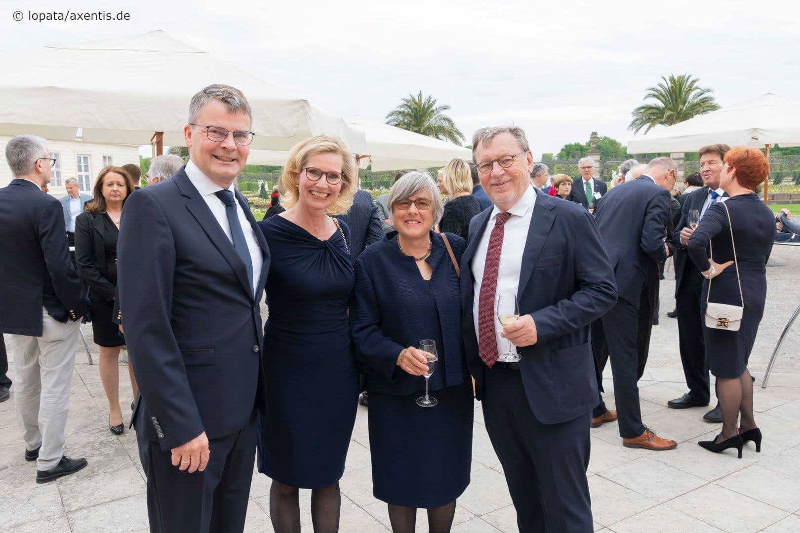 Gastgeber Matthias Berndt (Hausärzteverband Niedersachsen) mit Gattin Irina Jordan-Berndt sowie Rosa und Ulrich Weigeldt (Deutscher Hausärzteverband) (v.l.n.r.)