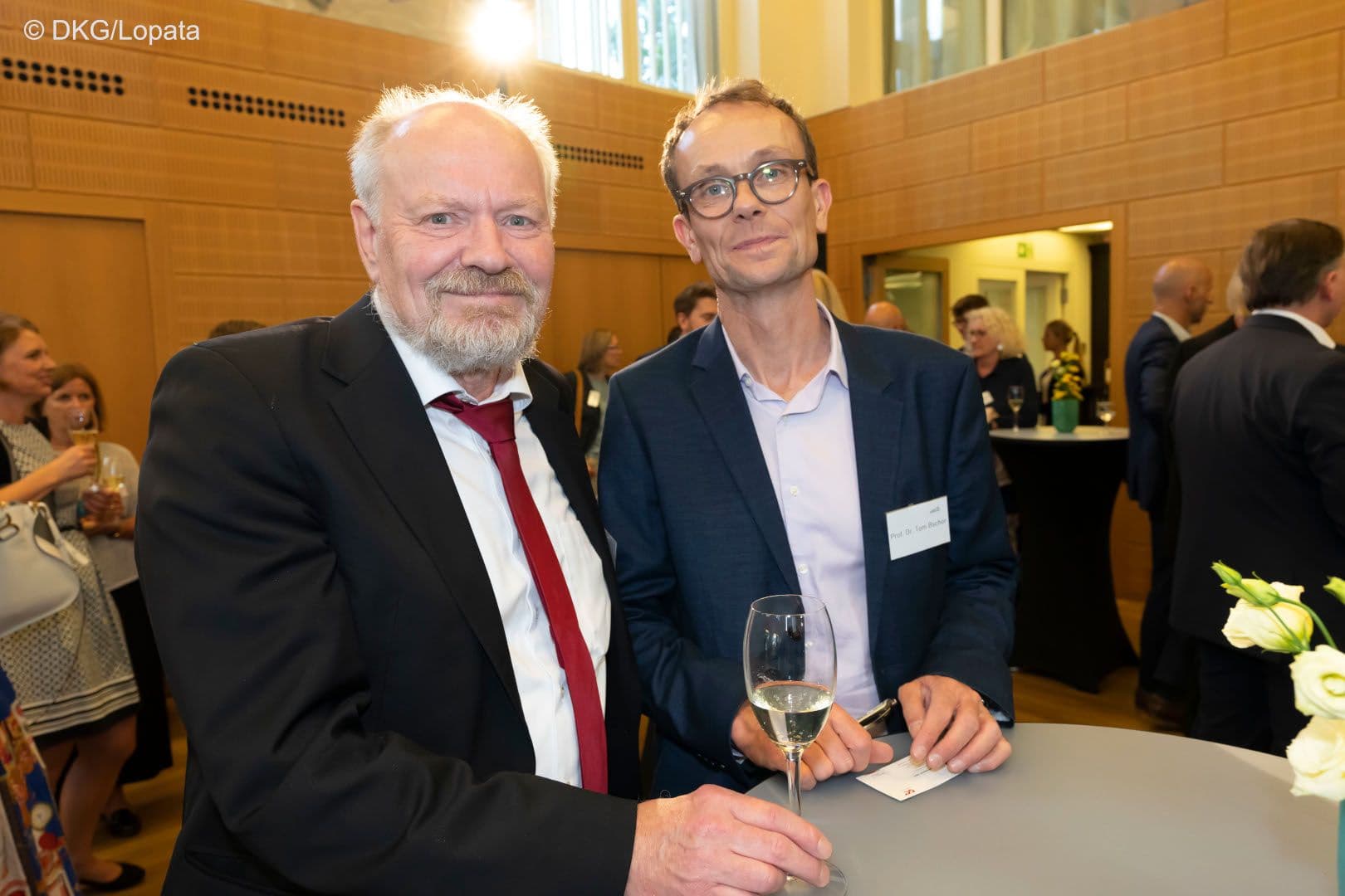 Wulf-Dietrich Leber (GKV-Spitzenverband) (l.) mit dem viel gefragten Tom Bschor (Regierungskommission Krankenhausversorgung)