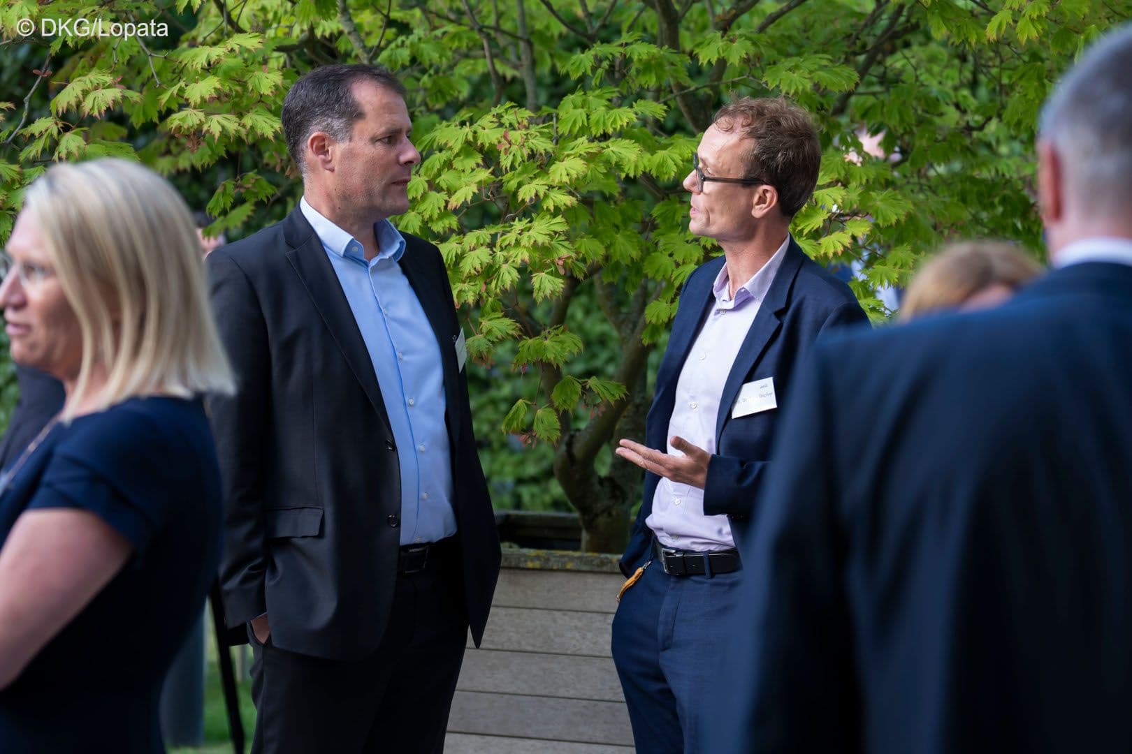 Michael Mörsch (DKG) (l.) mit Tom Bschor (Regierungskommission Krankenhausversorgung)