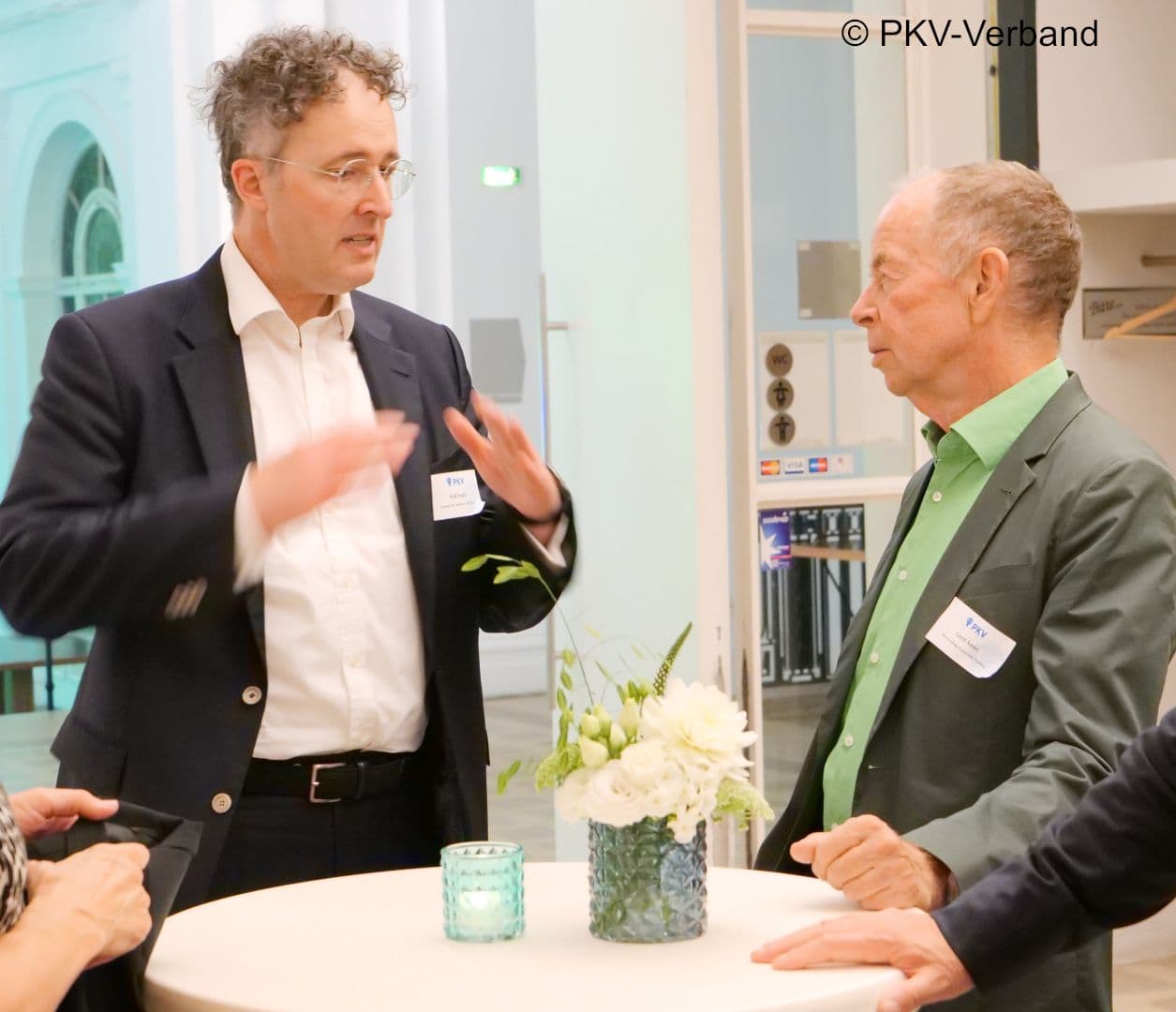 Ralf Suhr (Zentrum für Qualität in der Pflege) (l.) mit Medizinstatistiker Gerd Antes