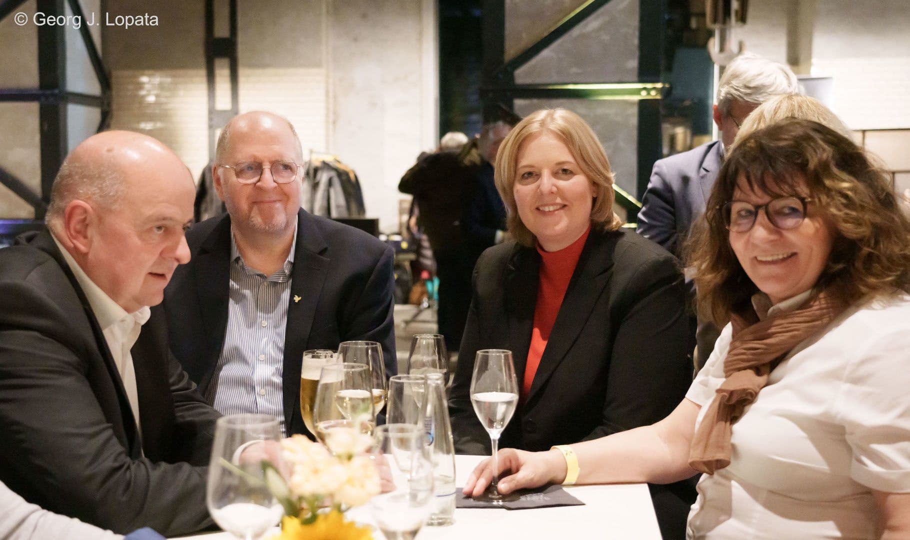 Ulrich Tilly (WMP), Franz Knieps (BKK Dachverband), Bundestagspräsidentin Bärbel Bas MdB (SPD), Martina Stamm-Fibich MdB (SPD) (v.l.n.r.)