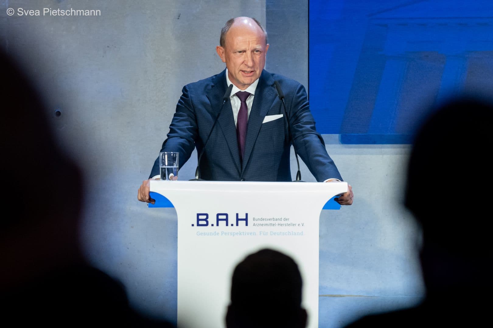BAH-Vorstandsvorsitzender Jörg Wieczorek bei seiner Rede