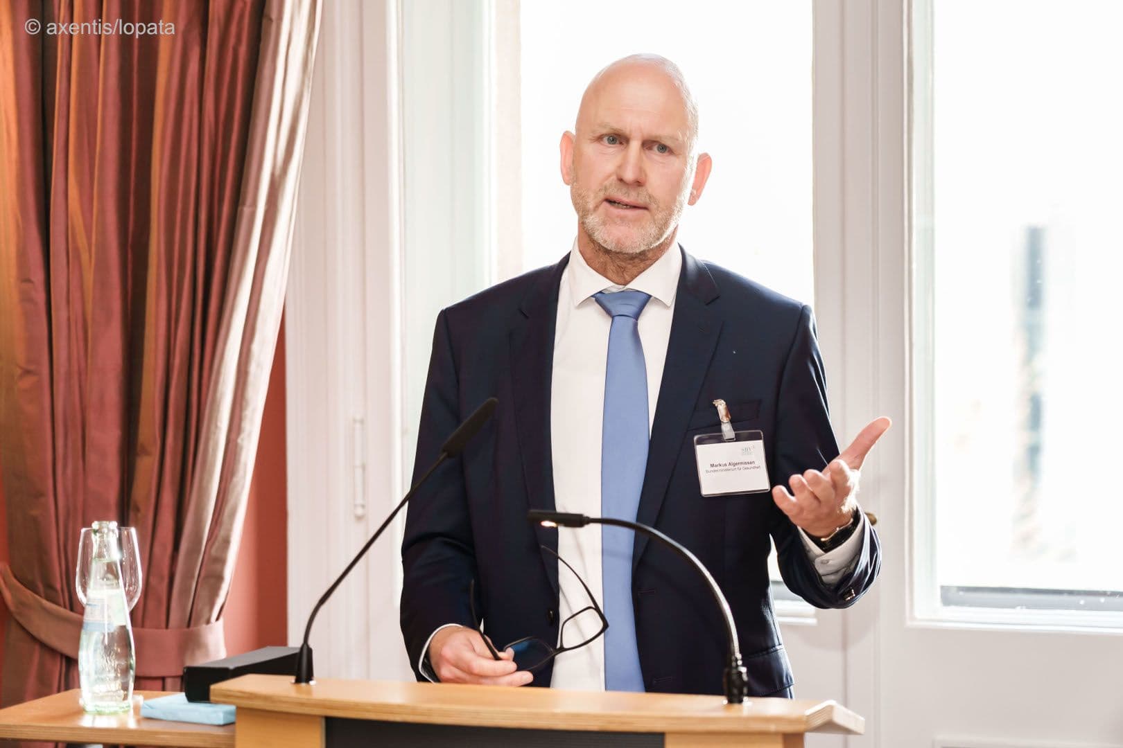 Markus Algermissen (BMG) bei seiner Rede