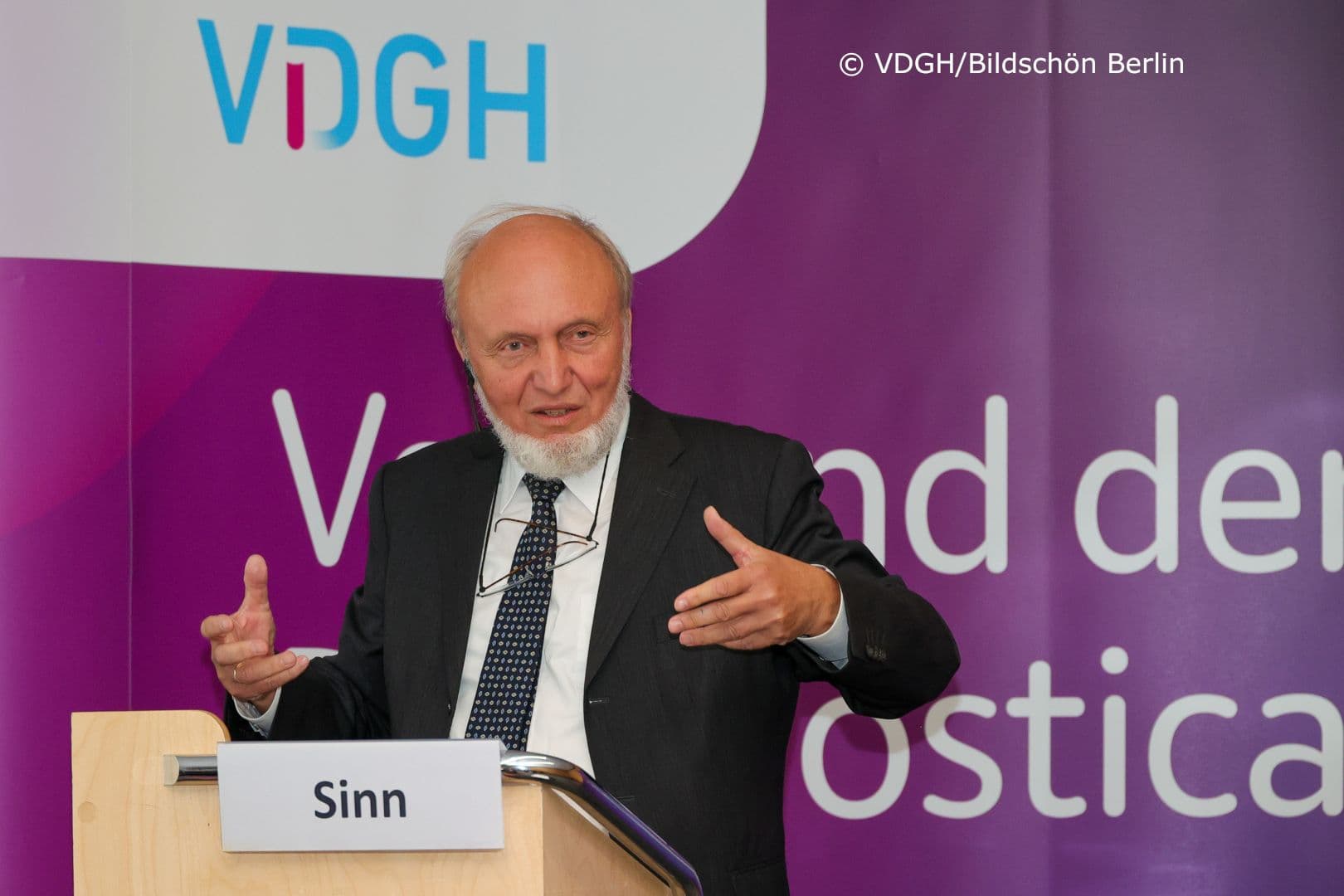 Keynote-Speaker Hans-Werner Sinn beim Themenabend des VDGH