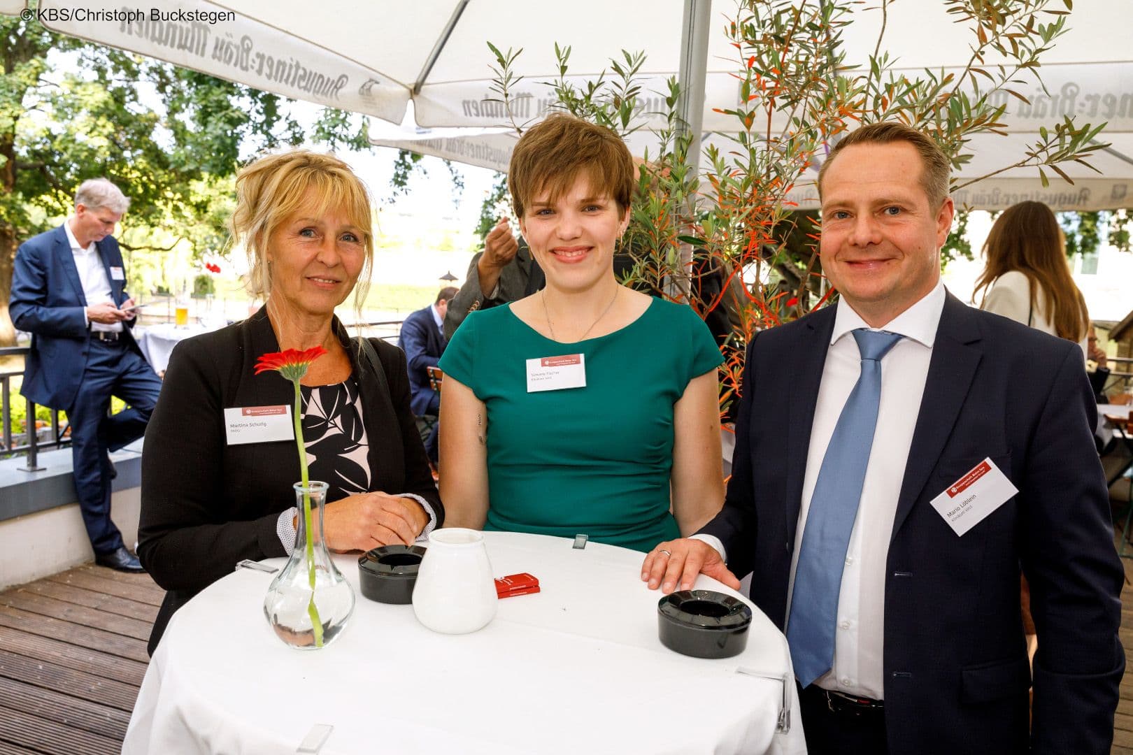 Martina Schurig (BMAS), Simone Fischer und Mario Löblein (beide Klinikum Vest) (v.l.n.r.)