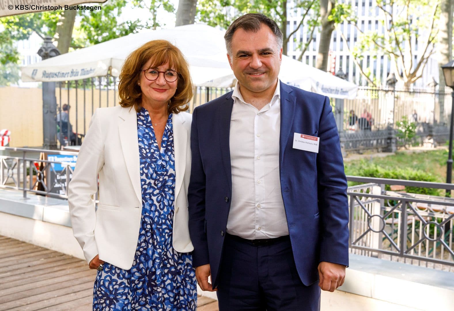 Bettina am Orde (KBS) und Christos Pantazis MdB (SPD)
