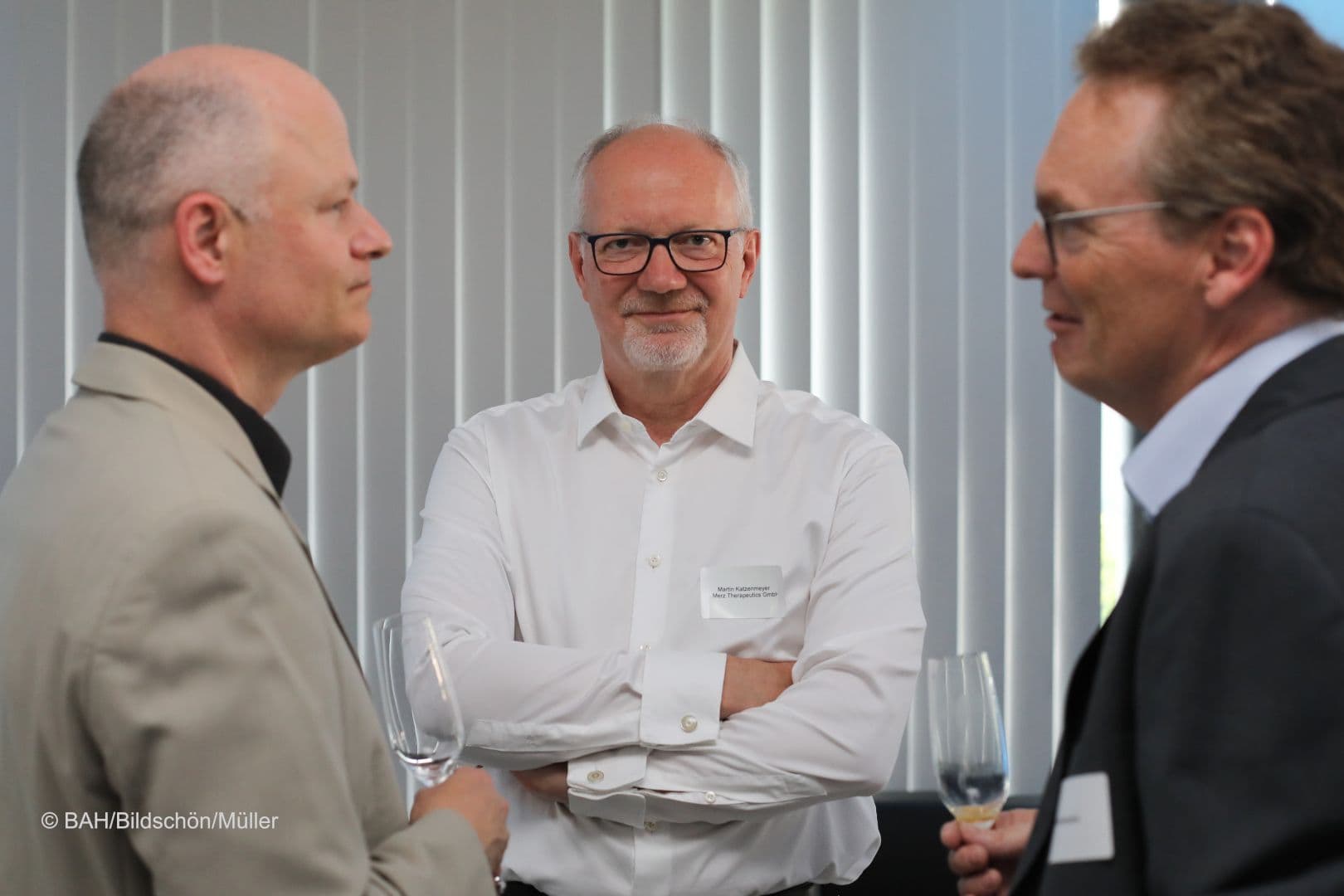Ralf Mayr-Stein (Mylan Germany), Martin Katzenmeyer (Merz Therapeutics), Stefan Brinkmann (ehemals Merz Therapeutics) (v.l.n.r.)