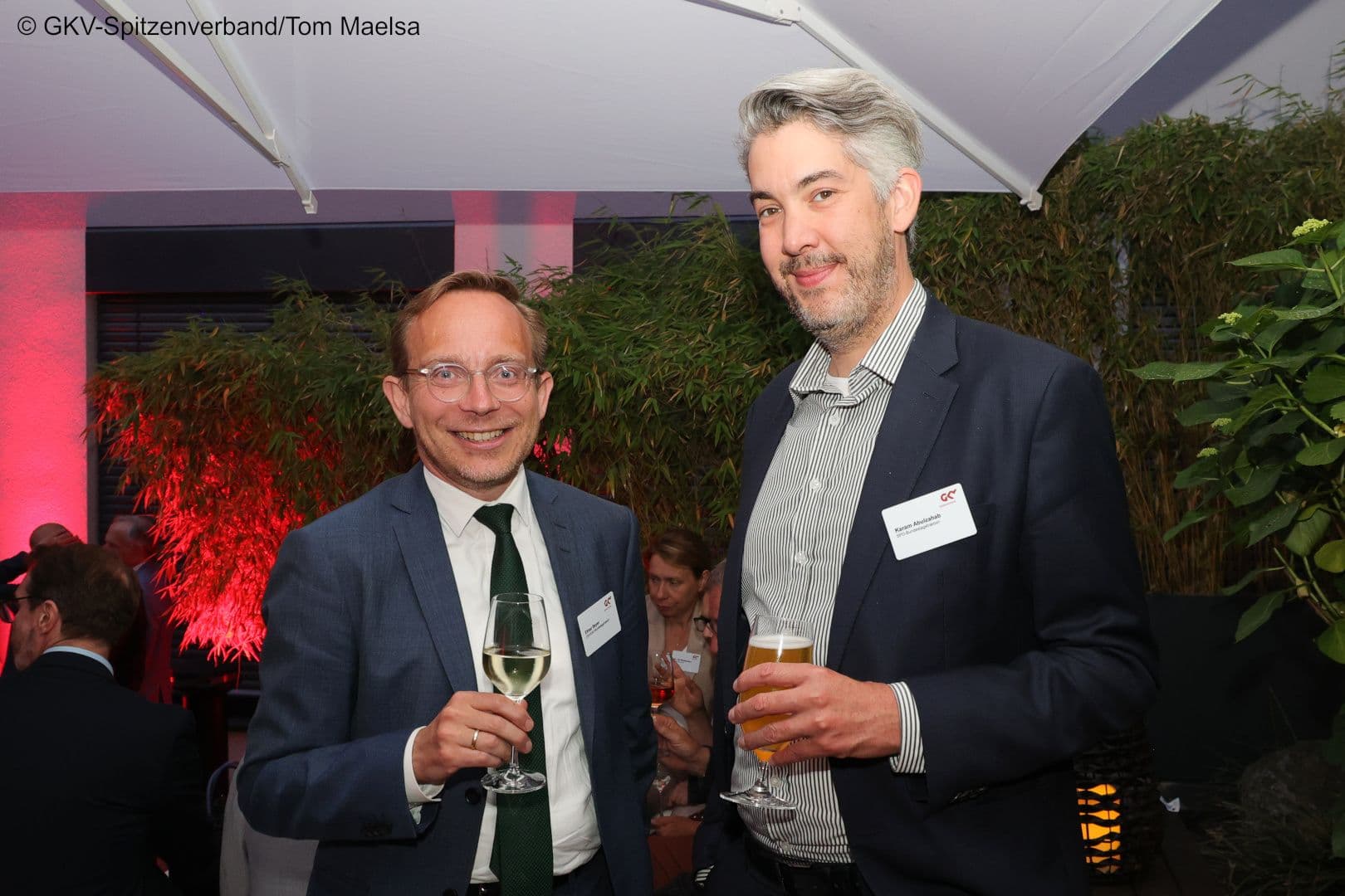 Union und SPD im Einklang: Elmar Beyer (CDU/CSU-Bundestagsfraktion) (l.) mit Karam Abulzahab (SPD-Bundestagsfraktion)