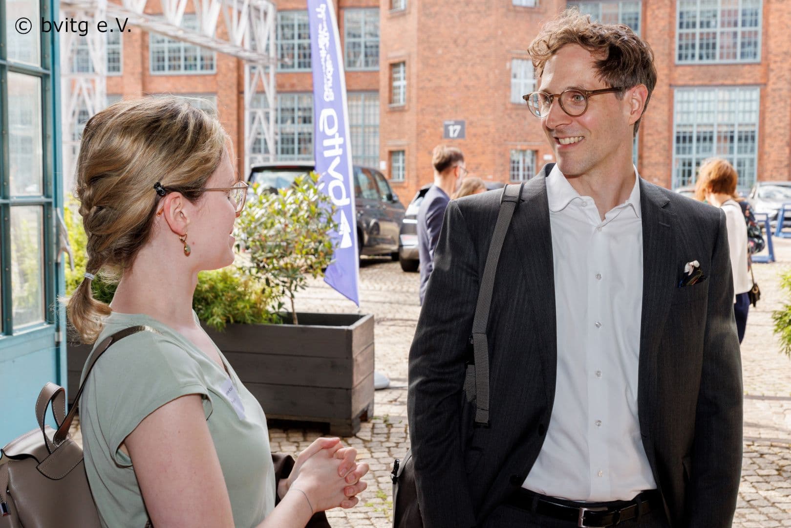 Susanne Koch (bvitg) und Sebastian Zilch (BMG)