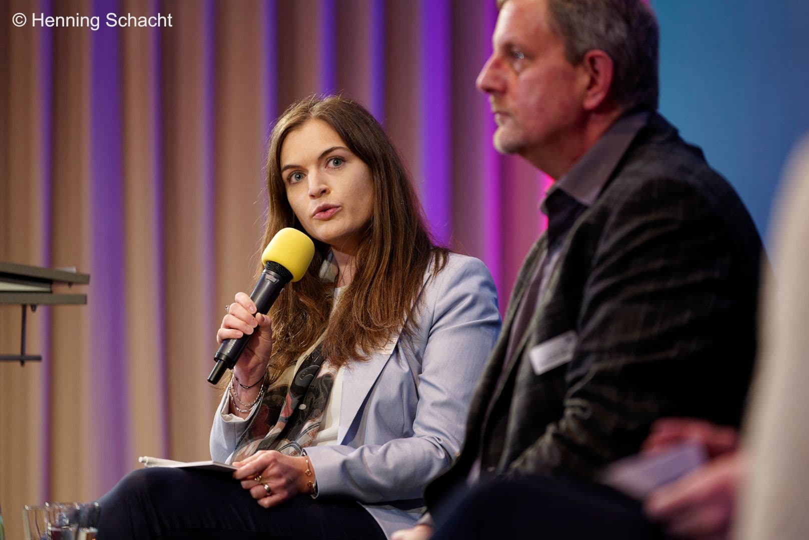 Pia Vornholt (Novo Nordisk) bei der Diskussion