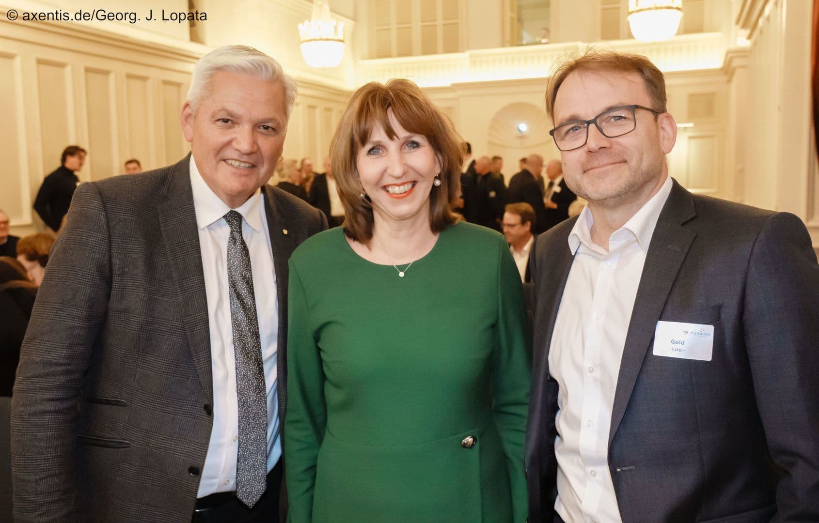 Hubert Hüppe MdB (CDU) mit Oda Hagemeister und Jürgen Gold (beide eurocom) (v.l.n.r.)