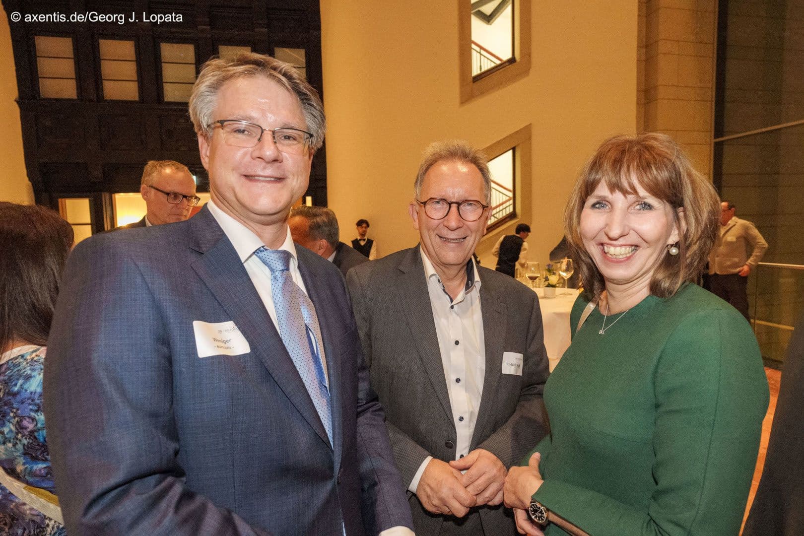 Frank Weniger (eurocom), Erwin Rüddel MdB (CDU) und Oda Hagemeier (eurocom) (v.l.n.r.)