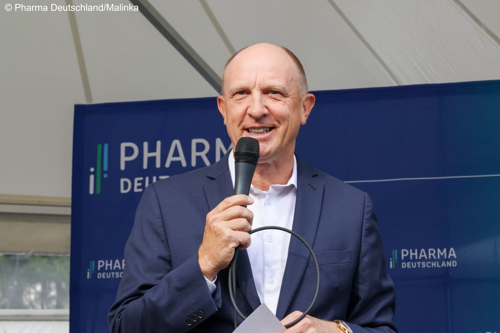 Jörg Wieczorek, Vorstandsvorsitzender Pharma Deutschland, bei seiner Begrüßung