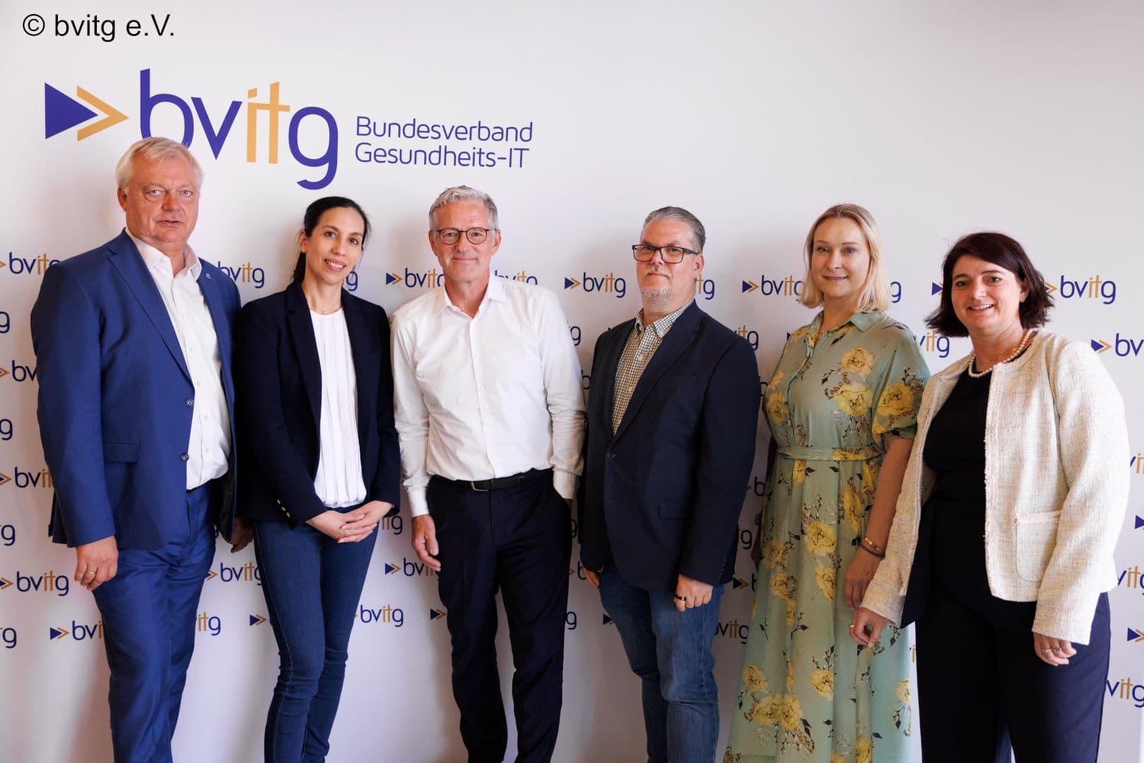 Vorstand des bvitg: Bernhard Calmer, Viola Henke, Matthias Meierhofer, Heiko Mania, Beate Jonas, Melanie Wendling (v.l.n.r.)