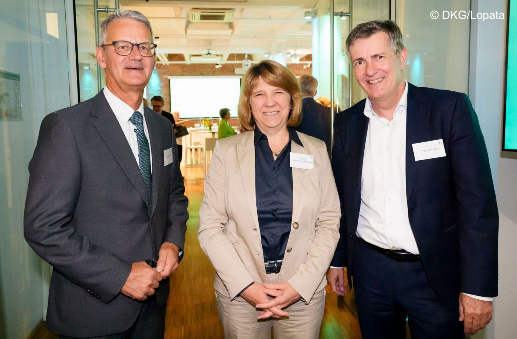 Gerald Gaß (DKG) mit Ministerin Kerstin von der Decken (Schleswig-Holstein) und Thomas  Lemke (BDPK)