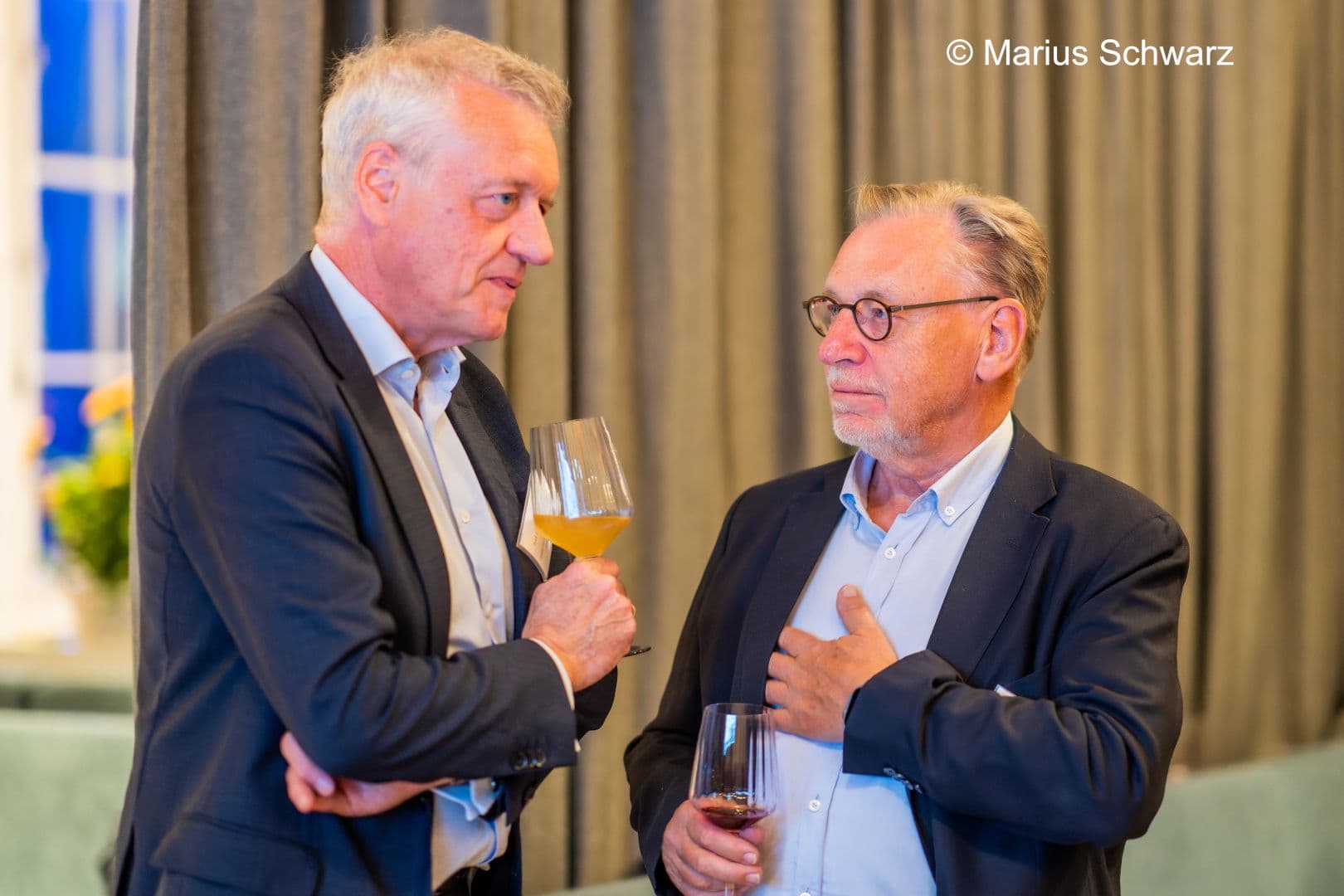Zwei versierte Gesundheitsakteure unter sich: Ferdinand M. Gerlach (Goethe-Universität Frankfurt a. Main) (l.) und Ulrich Weigeldt (Hausärztinnen- und Hausärzteverband)