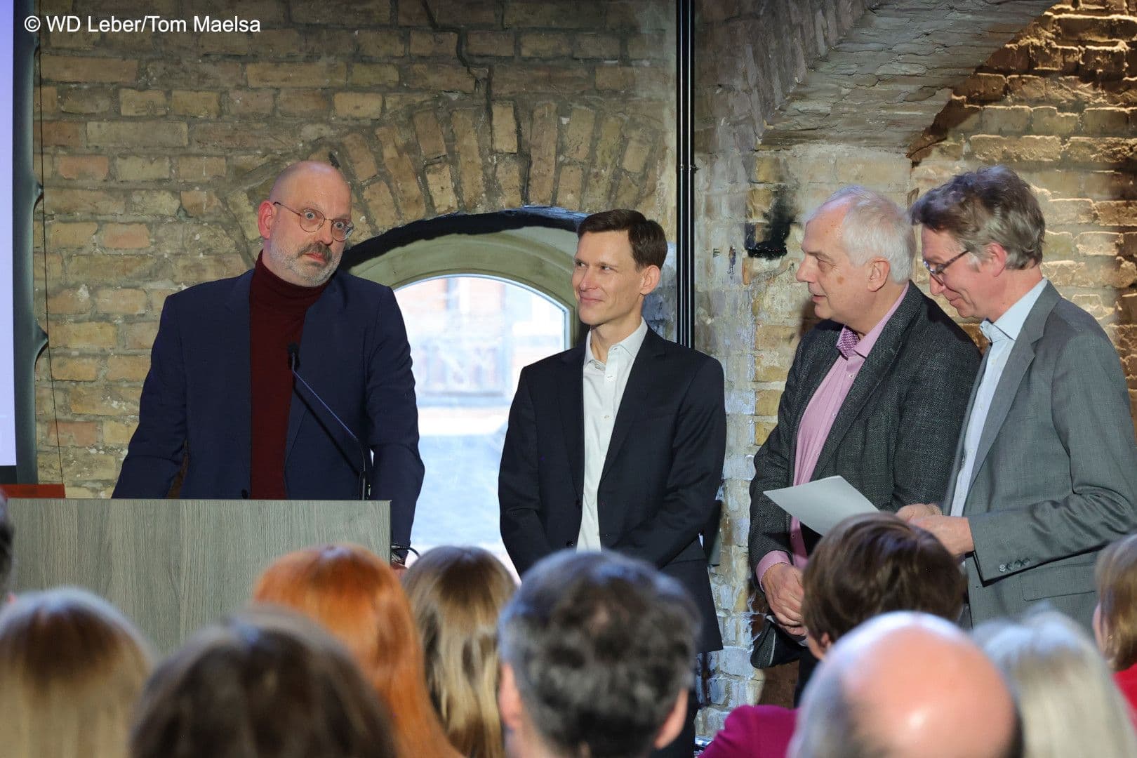 Das WIdO-Team slammt mit Jörg Friedrich, David Scheller-Kreinsen, Jürgen Klauber und Christian Günster (v.l.n.r.).
