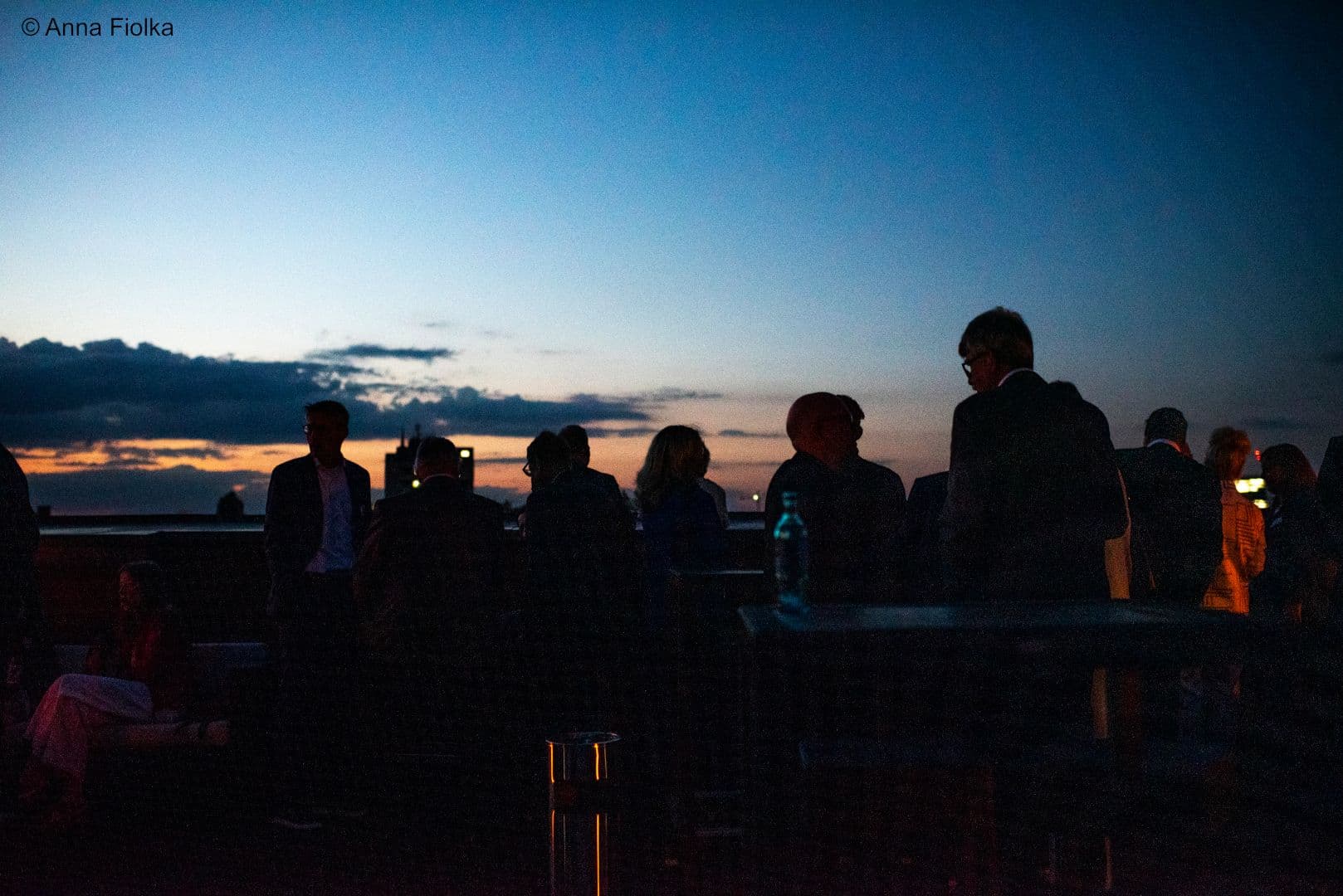Abendhimmel von der Dachterrasse der Bolle-Festsäle in Berlin-Moabit