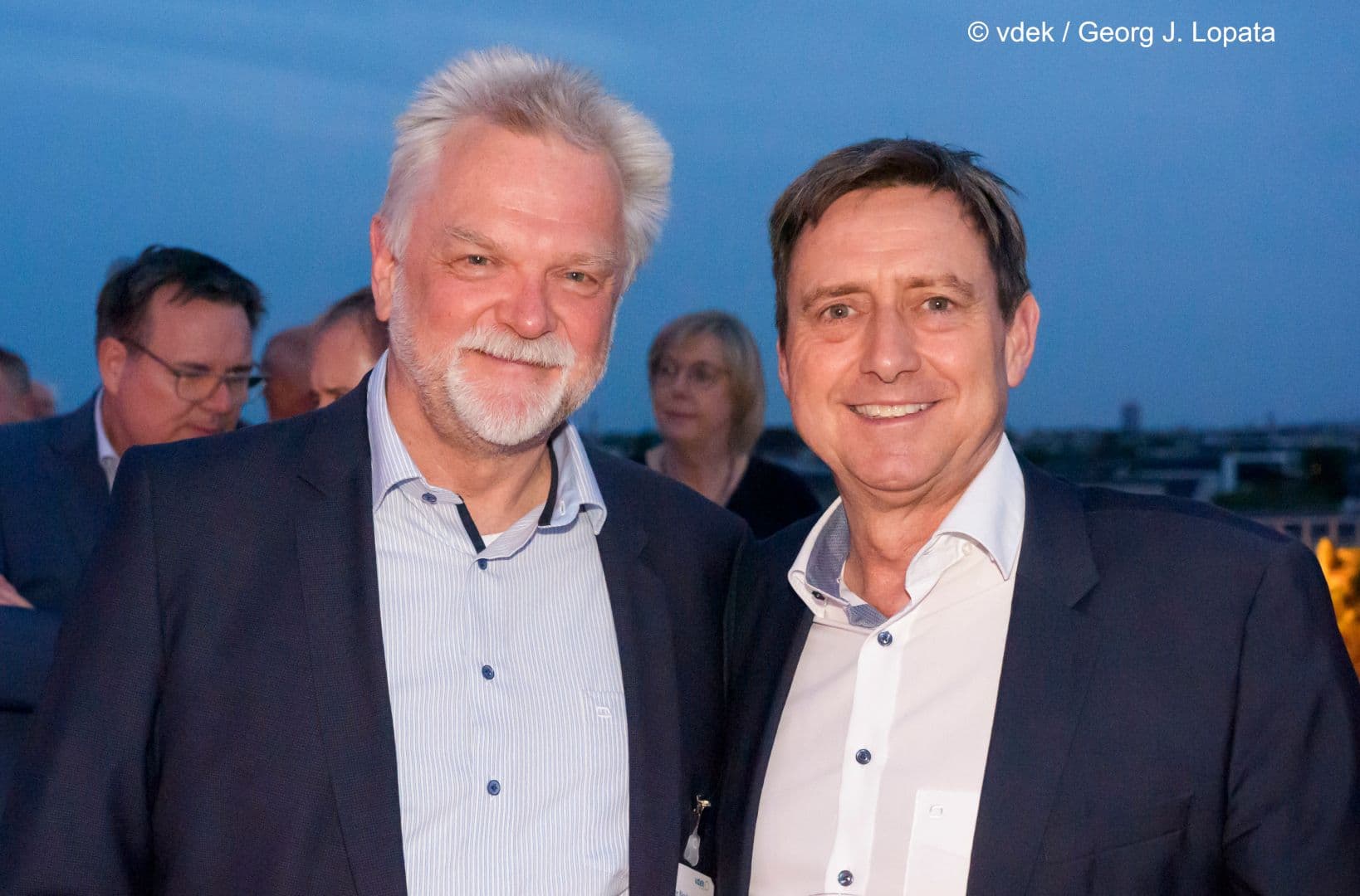 Ab Juli ist er Vorstandsvorsitzender des GKV-SV: Oliver Blatt (vdek) (r.) mit Peter Neuhaus (vdek)