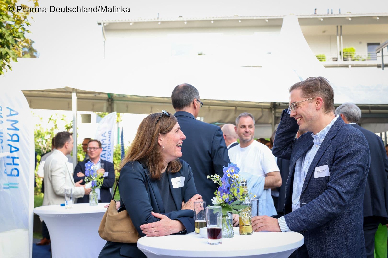 Gabriele Soskuty (Braun Melsungen, Pharma Deutschland) mit Johannes Heuckeroth (UCB Pharma)