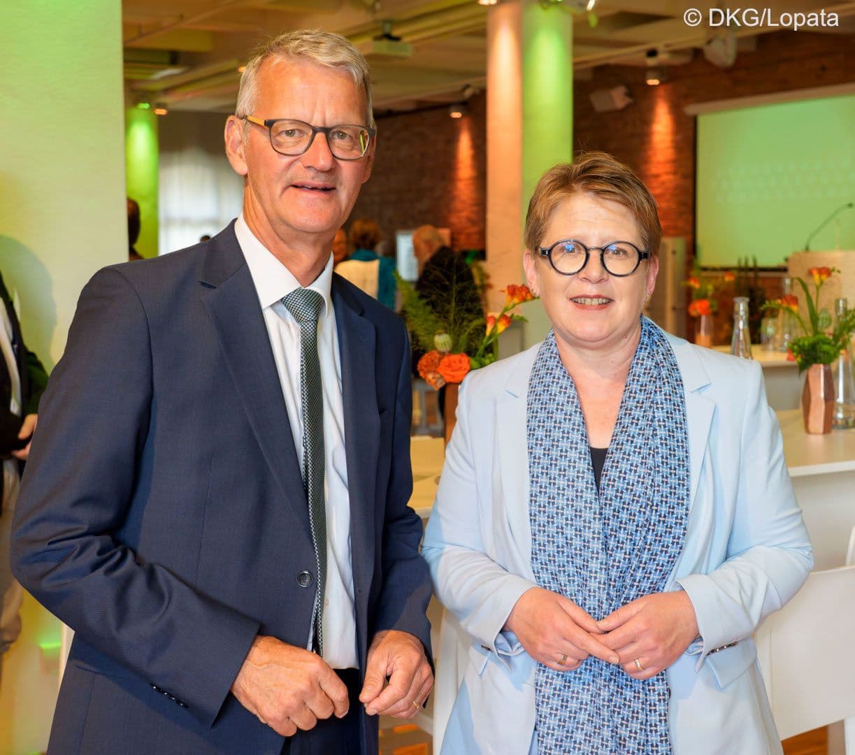 Gerald Gaß mit der Vorsitzenden des Gesundheitsausschusses im Bundestag Tanja Machalet MdB (SPD)