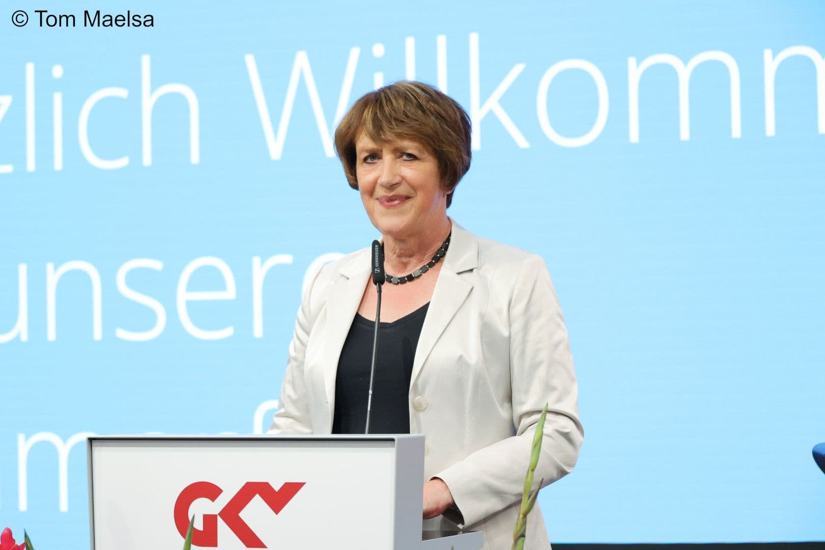 18 Jahre hat Doris Pfeiffer den GKV-SV hauptamtlich geführt. Ihre letzte Rede hält sie beim Sommerfest.
