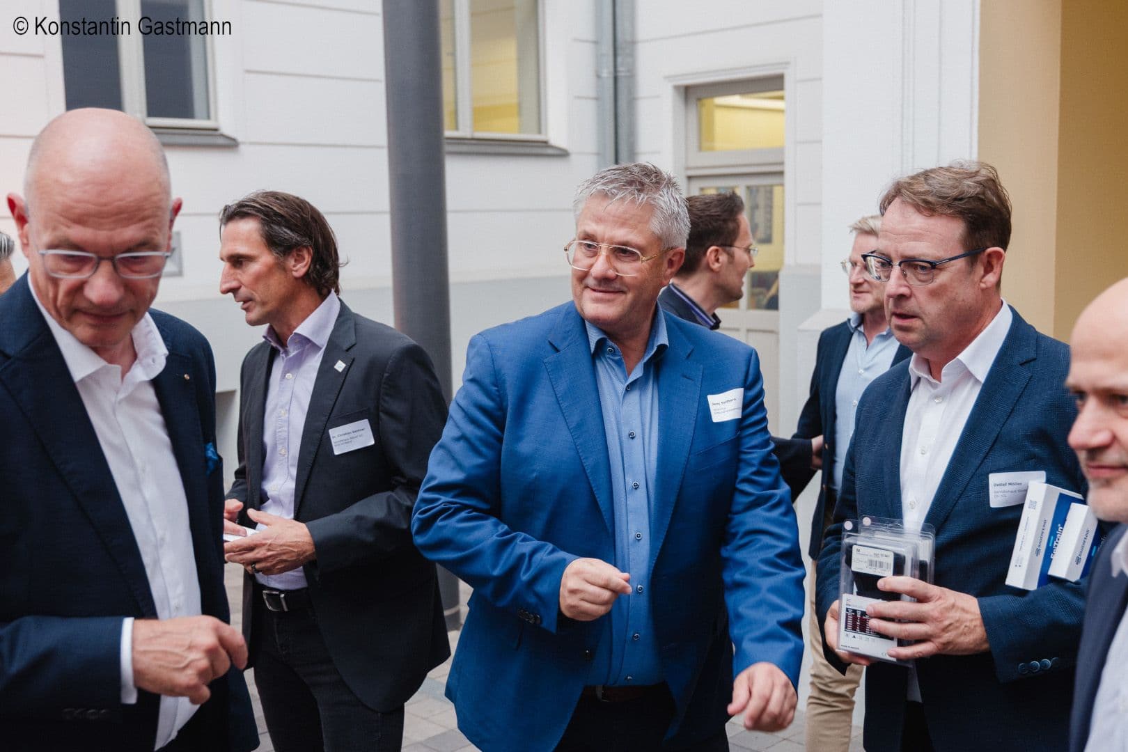 Alf Reuter (WvD), Christian Gentner (Sanitätshaus Aktuell), Jens Sellhorn (rehaVital), Detlef Moeller (Stolle Sanitätshaus) (v.l.n.r.)