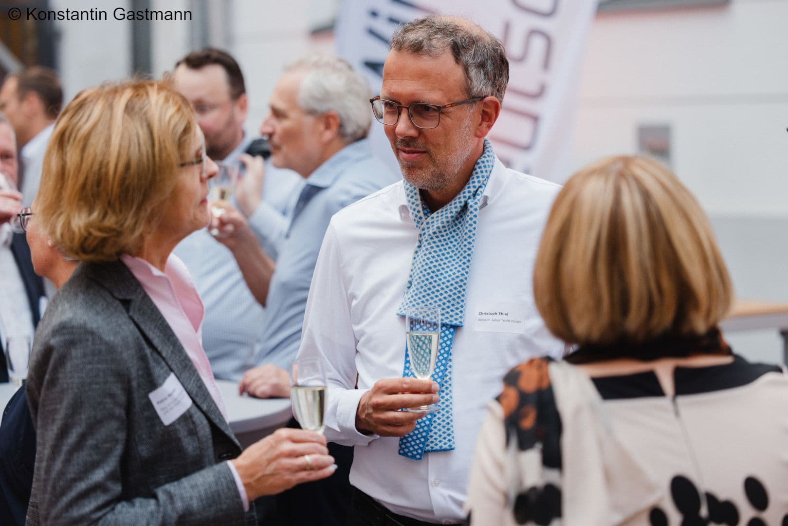 Petra Menkel (BIV-OT) mit Christoph Thiel (Wilhelm Julius Teufel GmbH)