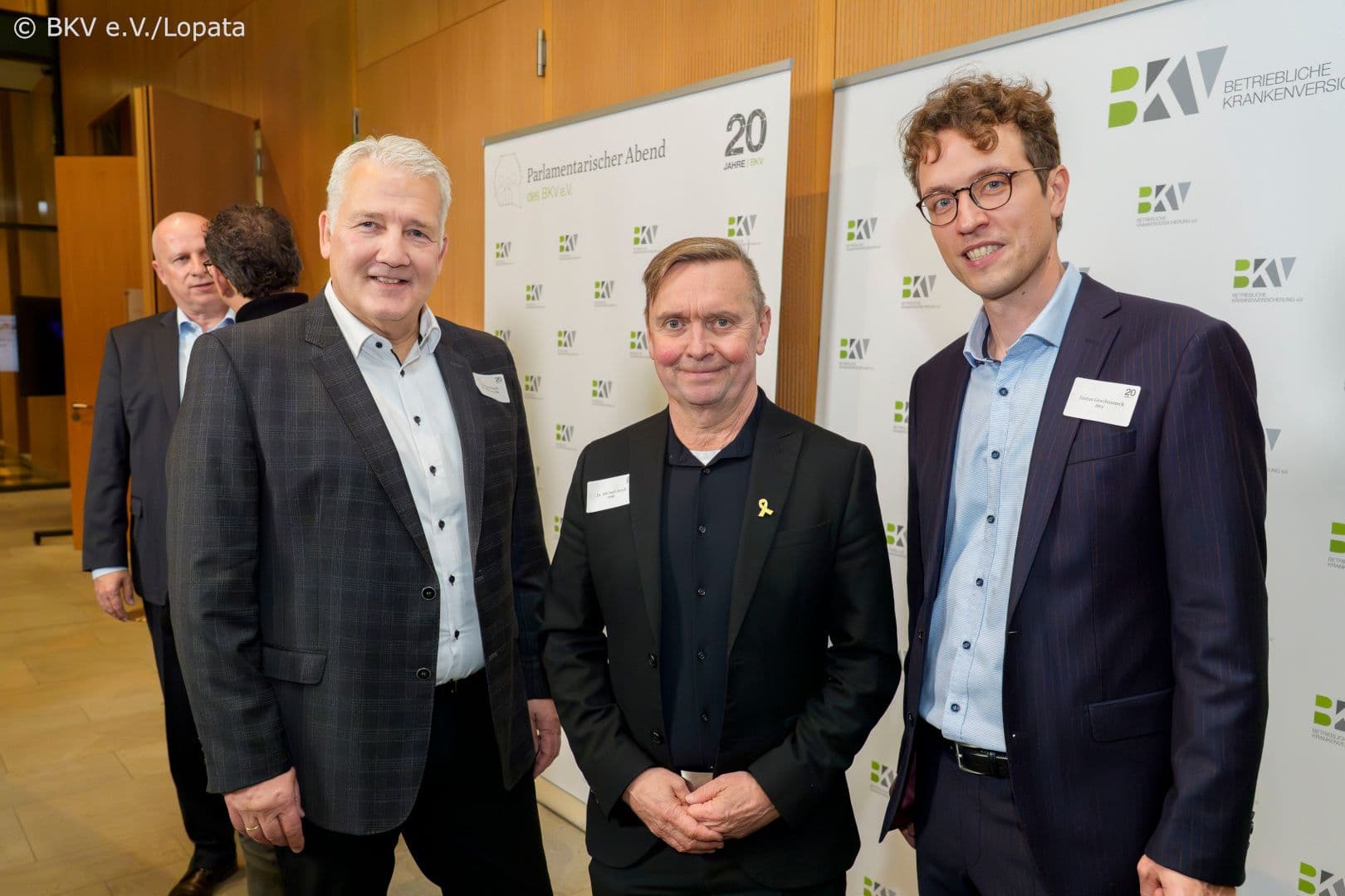 Michael Arndt MdB (Linke) (M.) mit Toralf Speckhardt (l.) und Justus Geschonneck (beide BKV e.V.)