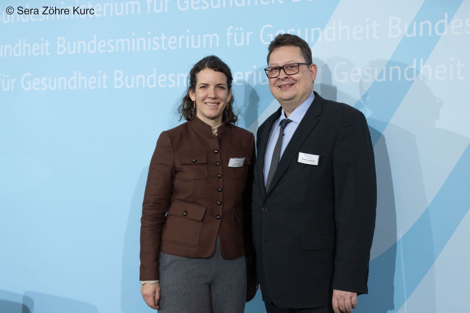 Lina Seitzl  MdB (SPD) mit dem Patientenbeauftragten Stefan Schwartze