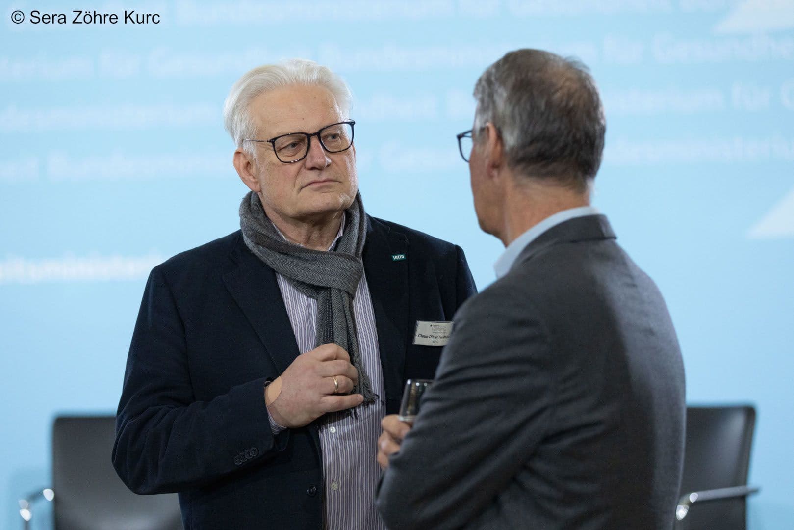Claus-Dieter Heidecke (IQTIG) (l.) mit Gerald Gaß (DKG) im Gespräch