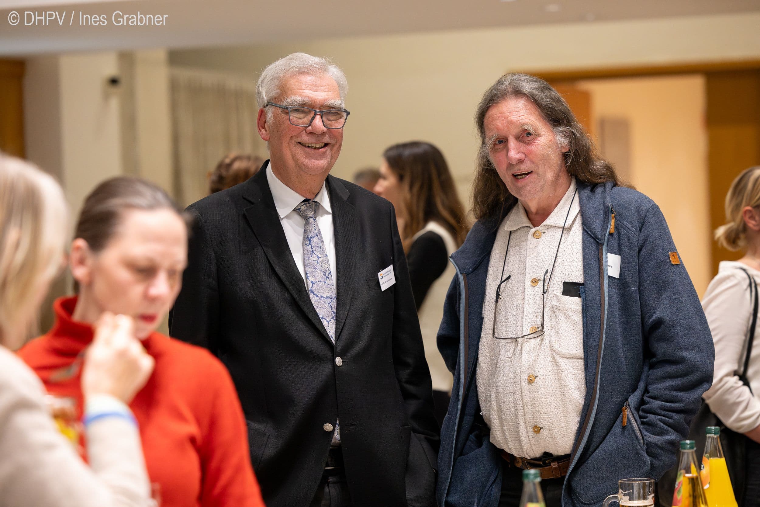 Winfried Hardinghaus (Deutscher Ethikrat) (l.) mit Ulrich Kreutzberg (Hospiz- und Palliativverband Niedersachsen)